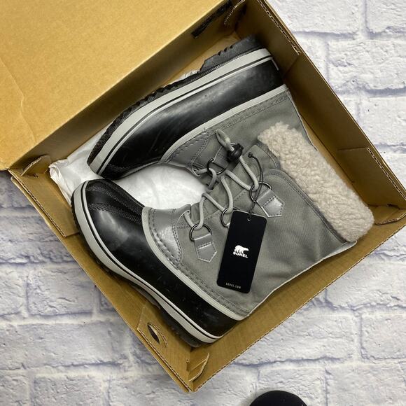 Sorel Yoot PAC Nylon Boots in Quarry/Dove (Youth) - Picture 7 of 9